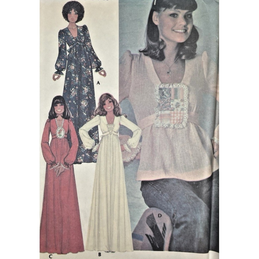 ⚜️Vtg 1975 McCalls #4818 Tie Back Dress or Top  Sz 12 New Uncut FF